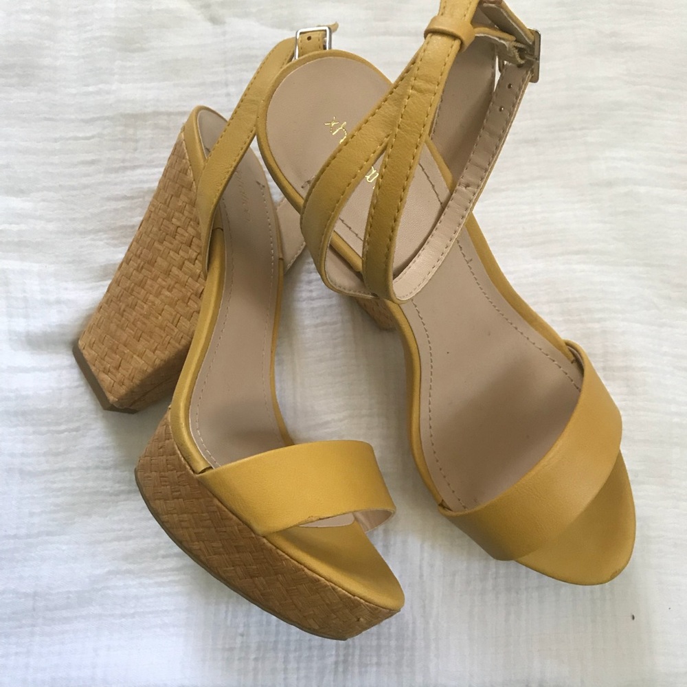 Mustard Yellow Platform Sandals